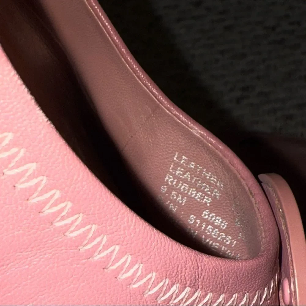 Tory Burch Minnie Travel Ballet with Leather Logo in Rosa- Size 9.5